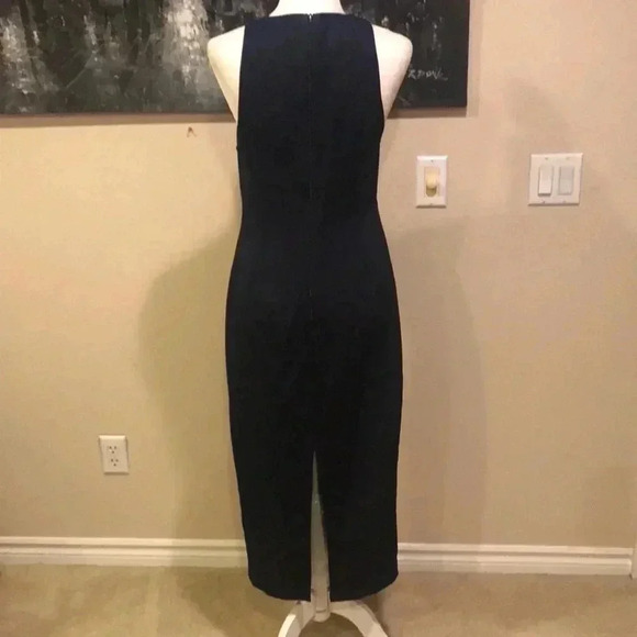 Asos Navy Blue Midi dress w/peekaboo cut out and Back Slit-Size 6 - Picture 6 of 14
